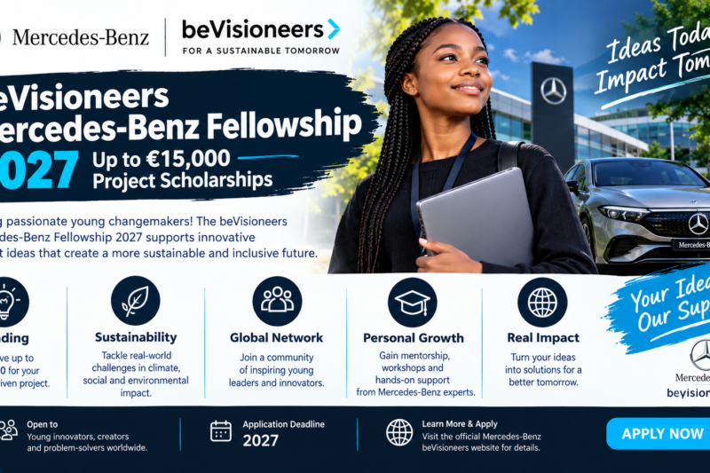 beVisioneers Mercedes-Benz Fellowship 2027: Up to €15,000 Project Scholarships