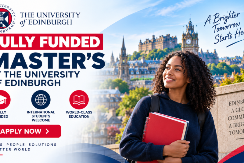 FULLY FUNDED MASTER’S AT THE UNIVERSITY OF EDINBURGH 🇬🇧🎓