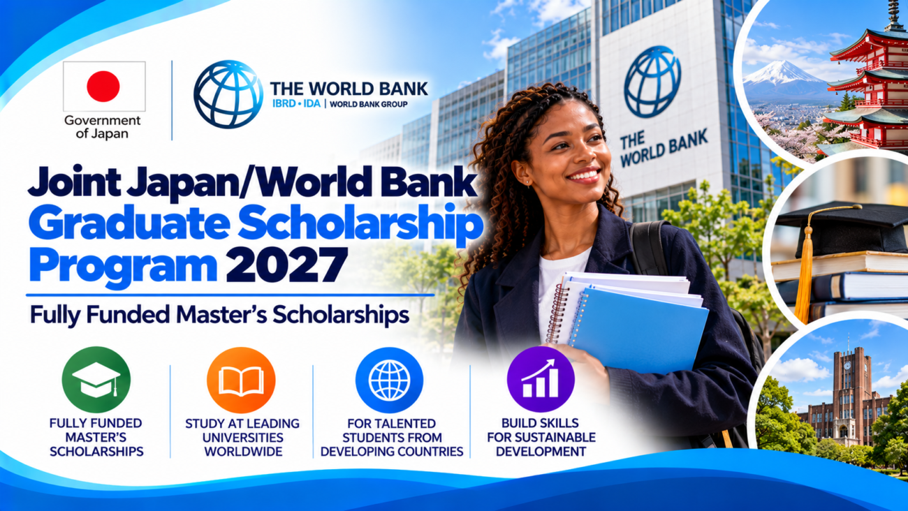 Joint Japan/World Bank Graduate Scholarship Program 2027: Fully Funded Master’s Scholarships .