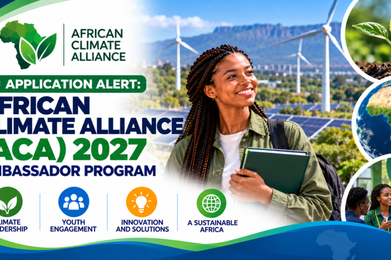 African Climate Alliance (ACA) Ambassador Programme 2027: Applications Open for Young Climate Justice Leaders 🌍🌱