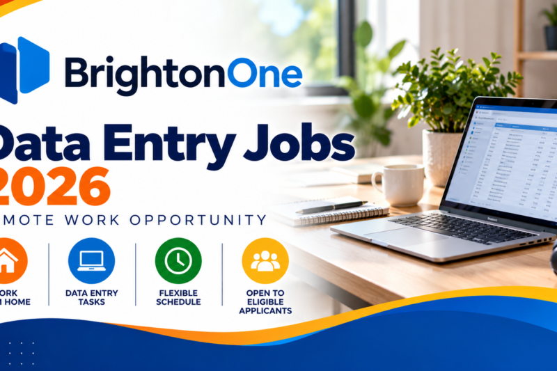 BrightonOne Data Entry Jobs 2026: Remote Work Opportunity Paying $20–$25 Per Hour 💻