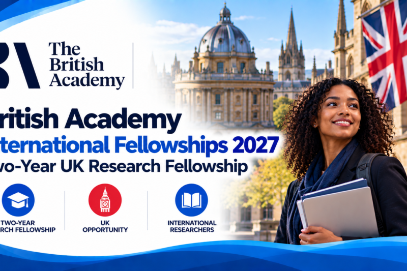 British Academy International Fellowships 2027: Two-Year UK Research Fellowship