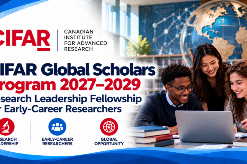 CIFAR Global Scholars Program 2027–2029: Research Leadership Fellowship for Early-Career Researchers