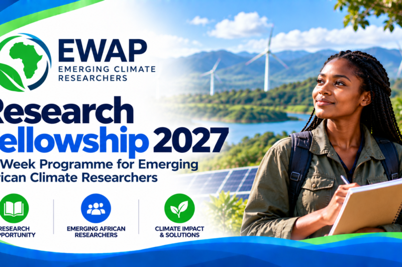 EWAP Research Fellowship 2027: 12-Week Programme for Emerging African Climate Researchers