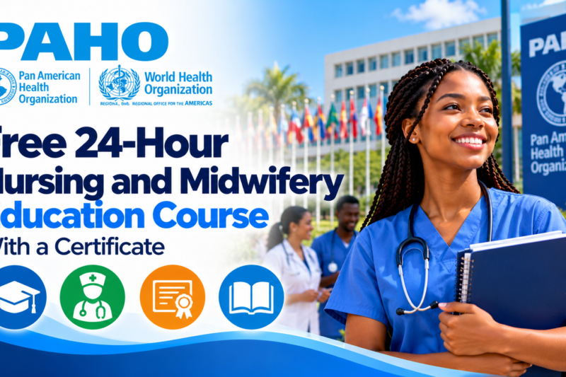 🩺 PAHO Offers a Free 24-Hour Nursing and Midwifery Education Course With a Certificate 🎓🌍