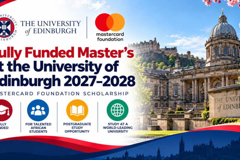 Fully Funded Master’s at the University of Edinburgh 2027–2028 | Mastercard Foundation Scholars Program