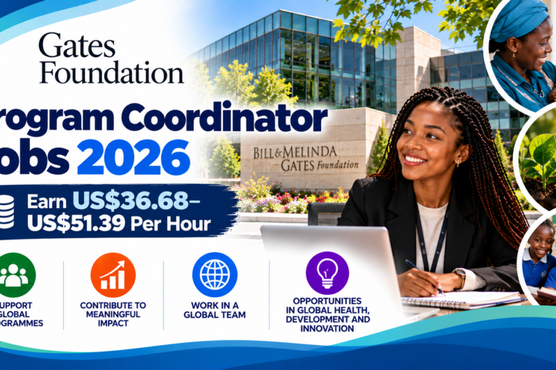 Gates Foundation Program Coordinator Jobs 2026: Earn US$36.68–US$51.39 Per Hour