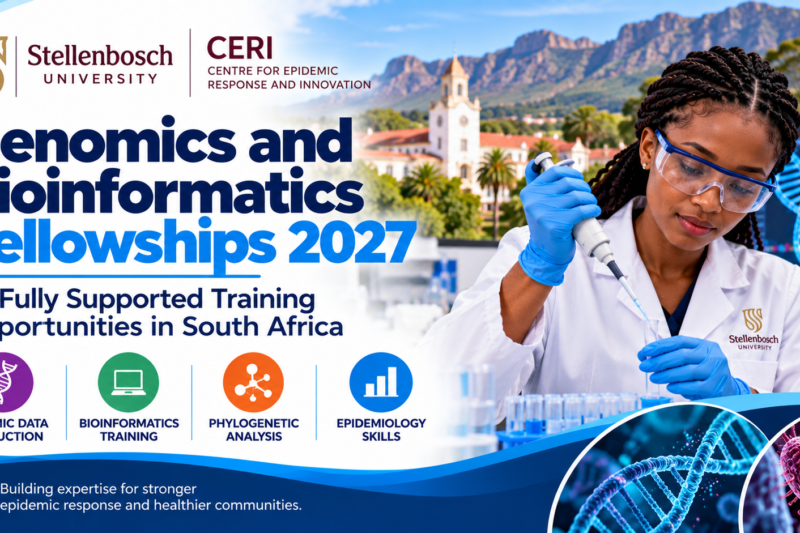 CERI Genomics and Bioinformatics Fellowships 2027 at Stellenbosch University: 20 Fully Supported Training Opportunities in South Africa 🦠🔬
