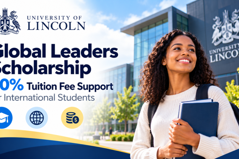 University of Lincoln Global Leaders Scholarship 2027: 50% Tuition Fee Support for International Students 🇬🇧🎓