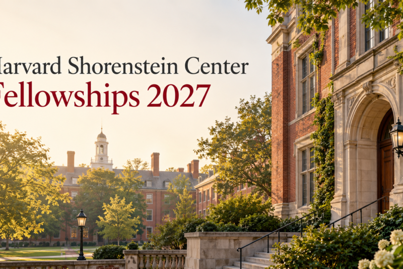 Harvard Shorenstein Center Fellowships 2027: A One-Year Harvard Opportunity for Journalists, Researchers and Media Professionals 🇺🇸🎓