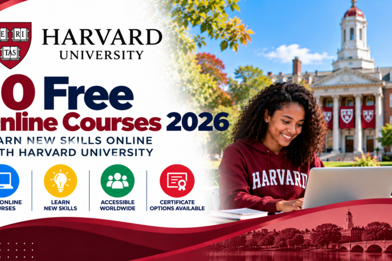 🎓 Harvard 10 Free Online Courses 2026: Learn New Skills Online With Harvard University 🌍💻