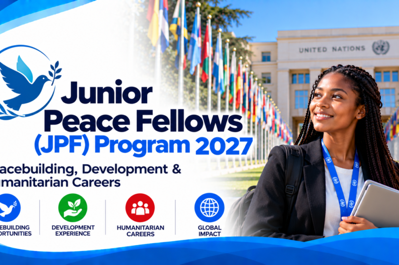 🌍 Junior Peace Fellows (JPF) Program 2027 | Peacebuilding, Development & Humanitarian Careers