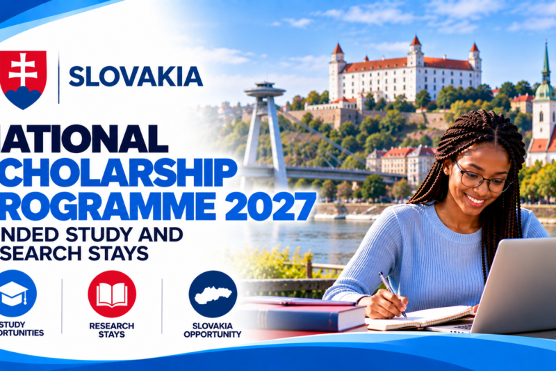 Slovakia National Scholarship Programme 2027: Funded Study and Research Stays—Apply by 31 October