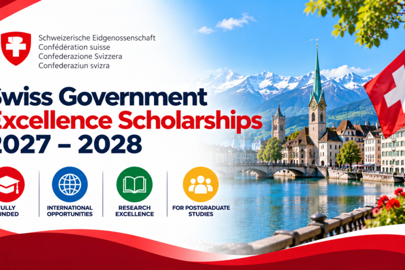 🇨🇭 Swiss Government Excellence Scholarships 2027–2028: Funded Research and PhD Opportunities in Switzerland