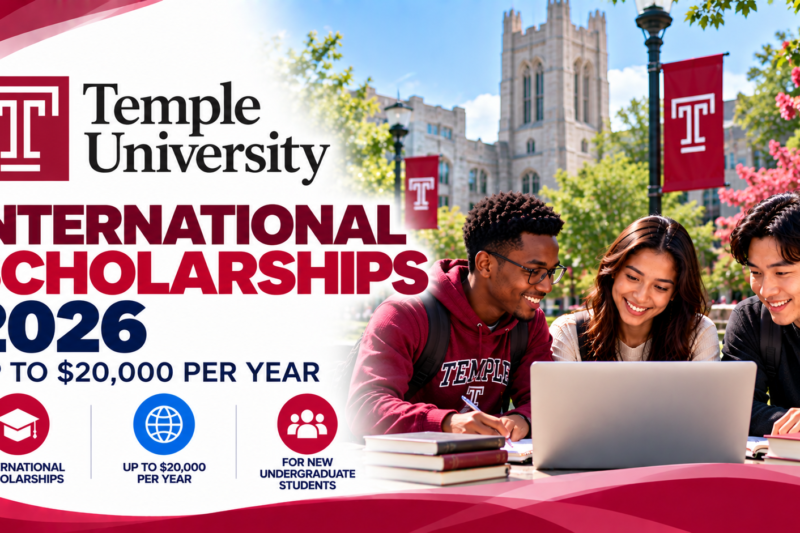 Temple University International Scholarships 2026: Up to $20,000 Per Year