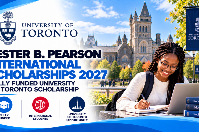 Lester B. Pearson International Scholarships 2027: Fully Funded University of Toronto Scholarship