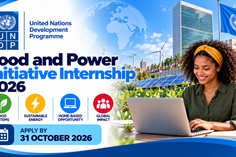 UNDP Food and Power Initiative Internship 2026: Home-Based Opportunity – Apply by 31 October 🌍🌱
