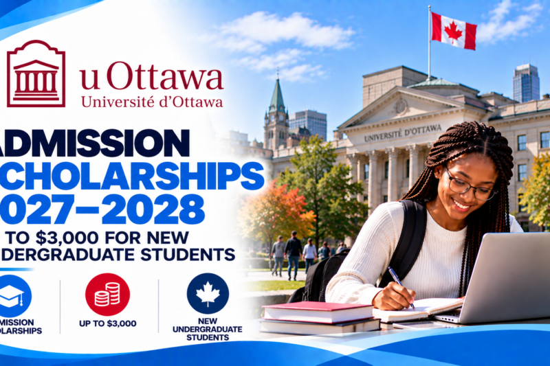 University of Ottawa Admission Scholarships 2027–2028 | Up to $3,000 for New Undergraduate Students